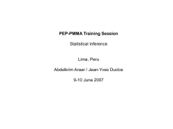 Statistical inference