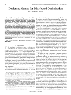 Designing Games for Distributed Optimization