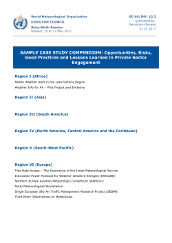Opportunities, Risks, Good Practices and Lessons - Meetings