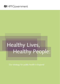 Healthy Lives, Healthy People: Our strategy for public health