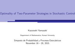 Optimality of Two-Parameter Strategies in Stochastic Control