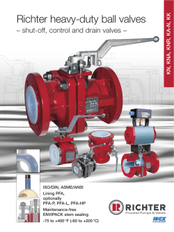 Richter heavy-duty ball valves