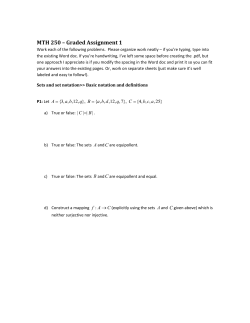 MTH 250 * Graded Assignment 1