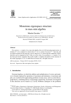 Monotone eigenspace structure in max-min algebra