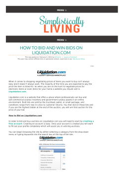 How to Bid and Win Bids on Liquidation.com