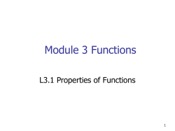 Module 5 Functions