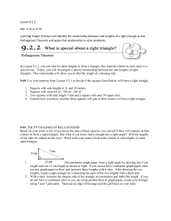 9-71. In Lesson 9.2.1 you found a relationship