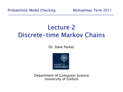 Dr. Dave Parker Department of Computer Science University of