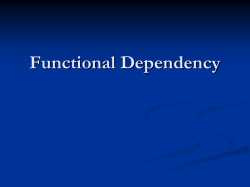 Functional Dependency
