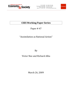 CSES Working Paper Series Paper # 47 Assimilation as Rational