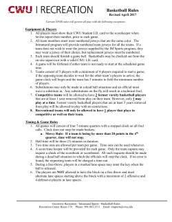 Intramural Basketball Rules