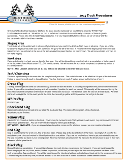 2014 Beatrice Speedway Track Procedures