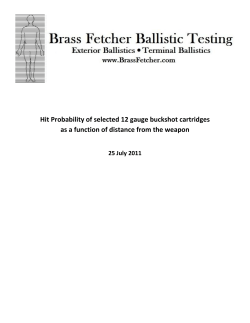Hit Probability of selected 12 gauge buckshot cartridges as a
