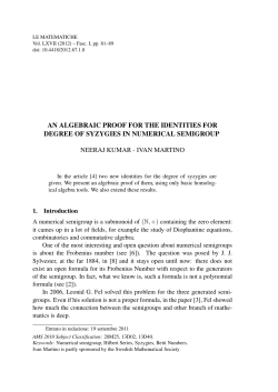 an algebraic proof for the identities for degree of syzygies