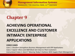 achieving operational excellence and customer intimacy: enterprise