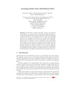 Learning Rules from Distributed Data