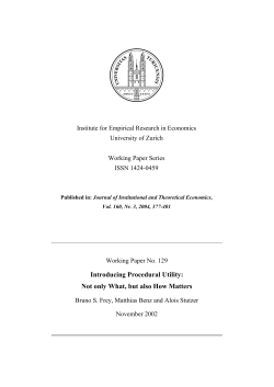 Introducing Procedural Utility: Not only What, but also How Matters