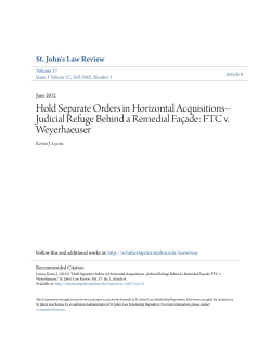 Hold Separate Orders in Horizontal Acquisitions
