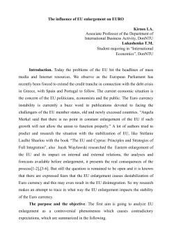 The influence of EU enlargement on EURO Kirnos IA
