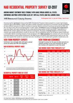 NAB RESIDENTIAL PROPERTY SURVEY Q1-2017
