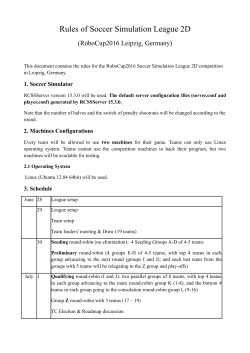 Rules of Soccer Simulation League 2D