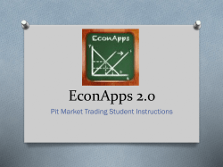 Pit Market_Free Markets_Then Price Controls_EconApps2.0