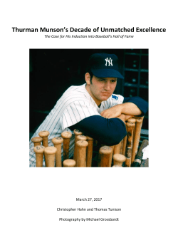 Thurman Munson`s Decade of Unmatched Excellence