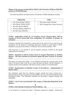 Minutes of the separate meeting held by EDE(N) on 28.06.2016 with