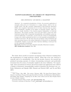 Rationalizability of Choice by Sequential Procedures
