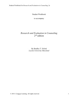 CHAPTER 7 Quantitative Research Design in Counseling