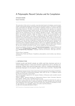 A Polymorphic Record Calculus and Its Compilation