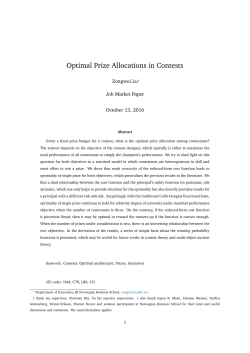 Optimal Prize Allocations in Contests
