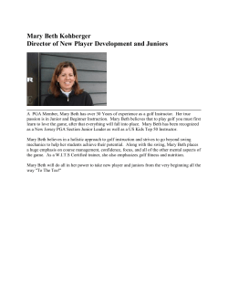 Mary Beth Kohberger Director of New Player Development and