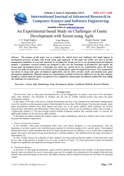 An Experimental based Study on Challenges of Game Development