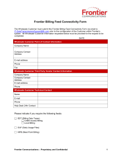Billing Feed Connectivity Form