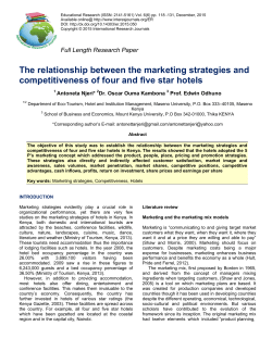 The relationship between the marketing strategies and