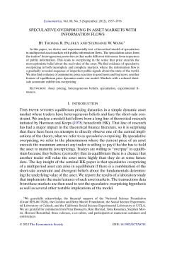 Speculative Overpricing in Asset Markets With Information Flows