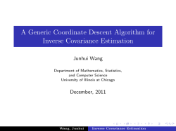 A Generic Coordinate Descent Algorithm for Inverse Covariance
