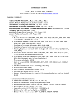 Curriculum Vitae - BYU Law
