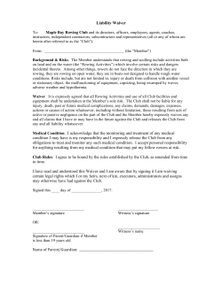 Liability Waiver Medical Condition. I acknowledge that the