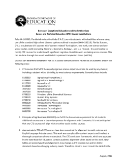 CTE Course Substitutions - Florida Department Of Education