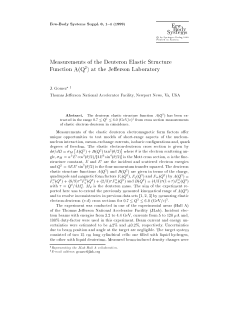 Body Systems Measurements of the Deuteron Elastic