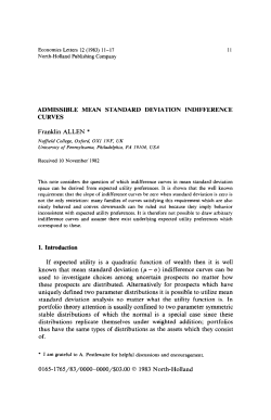 Admissible mean standard deviation indifference