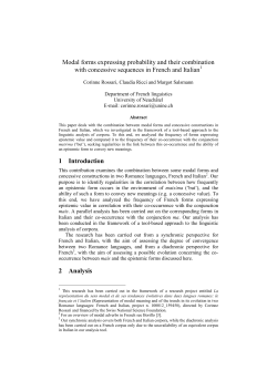 Modal forms expressing probability and their combination with