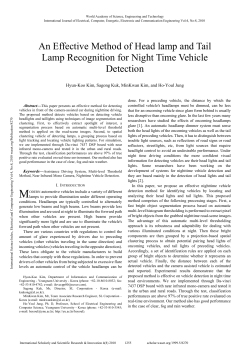 An Effective Method of Head Lamp and Tail Lamp Recognition for