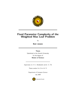 Fixed Parameter Complexity of the Weighted Max Leaf Problem