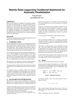 Rewrite Rules supporting Conditional Statements for Automatic