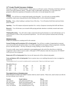 English 11: World Literature