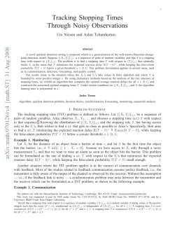 Tracking Stopping Times Through Noisy Observations