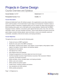 Projects in Game Design